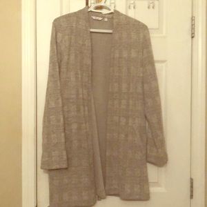 Open Collar Jacquard Coatigan